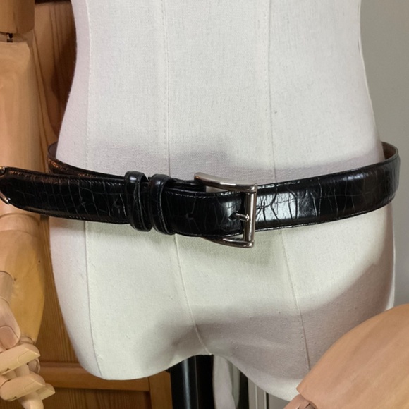 Crookhorn Bella CROC  Belt USA Handmade Size  35in/85cm pristine vintage